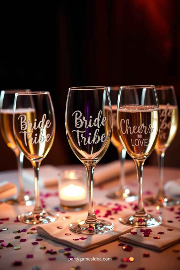 Custom Wine Glasses or Champagne Flutes