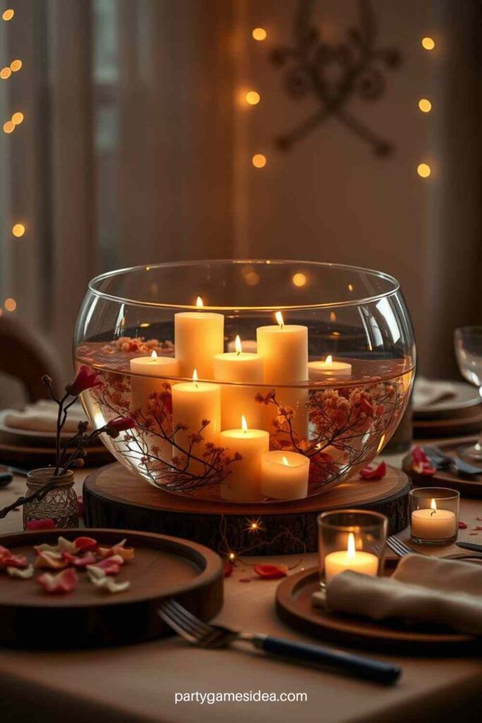 Floating Candles in Water