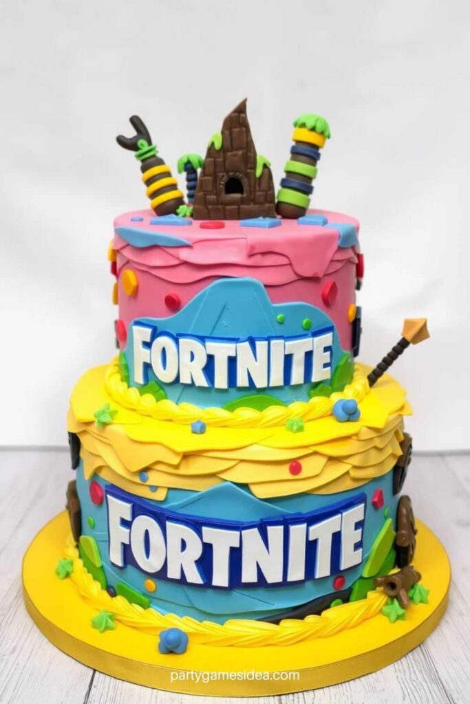 Fortnite Logo Cake