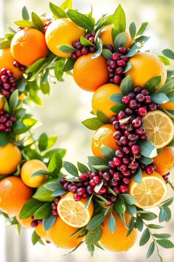 Fruit and Citrus Wreath