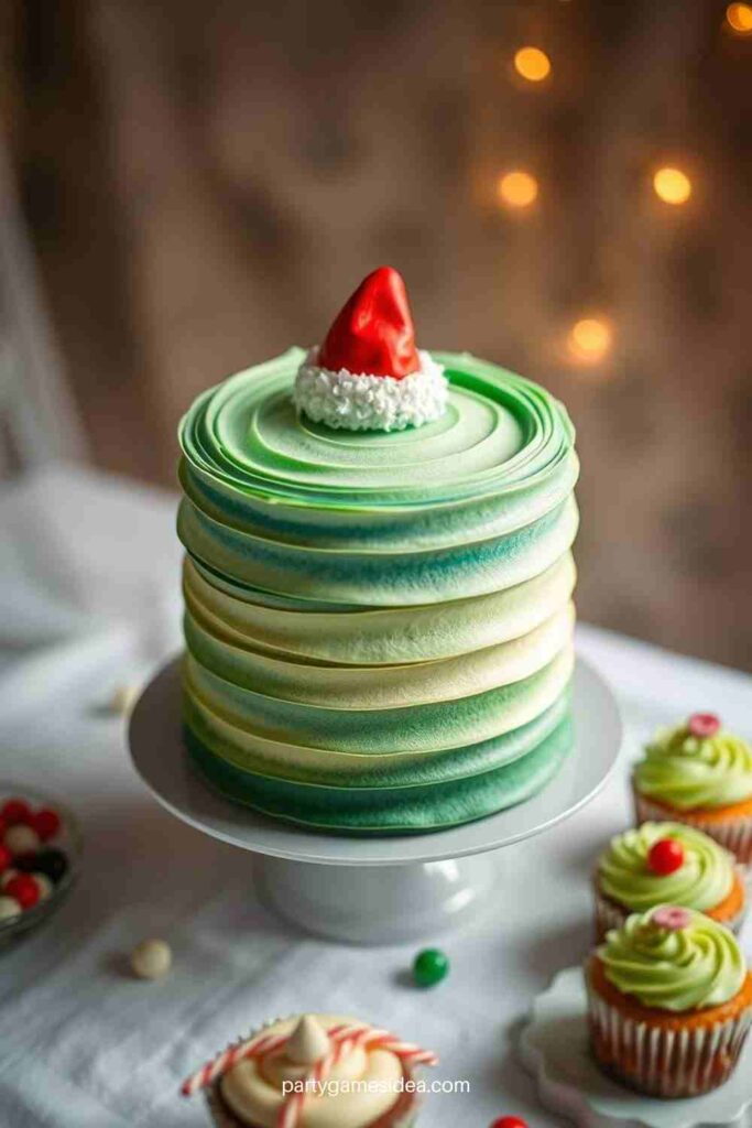 Green Ombre Cake