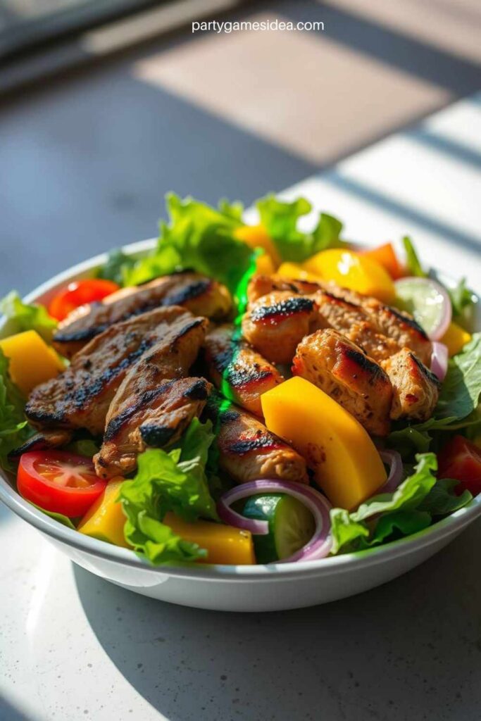 Grilled Chicken Salad with Mango