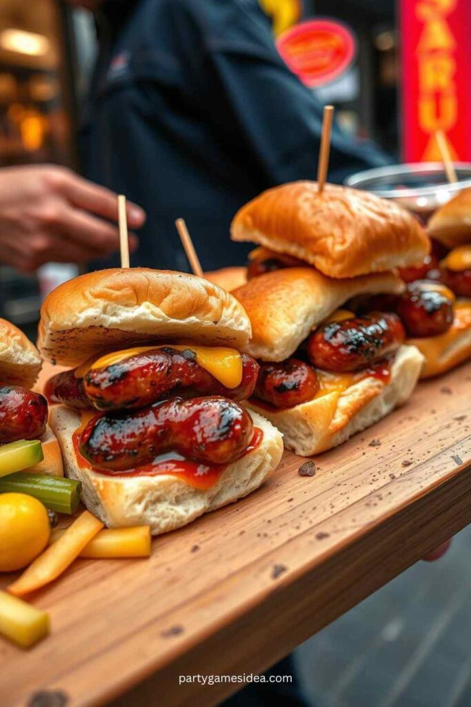 Grilled Sausage Sliders