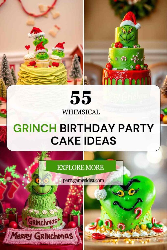 Grinch Birthday Party Cake Ideas