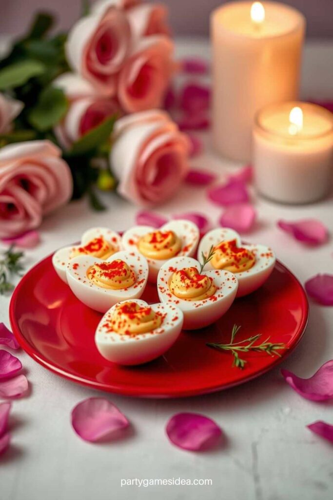 Heart-Shaped Deviled Eggs