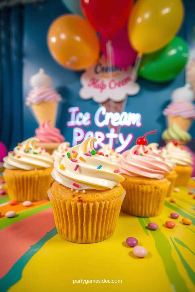 Ice Cream-Themed Cupcakes