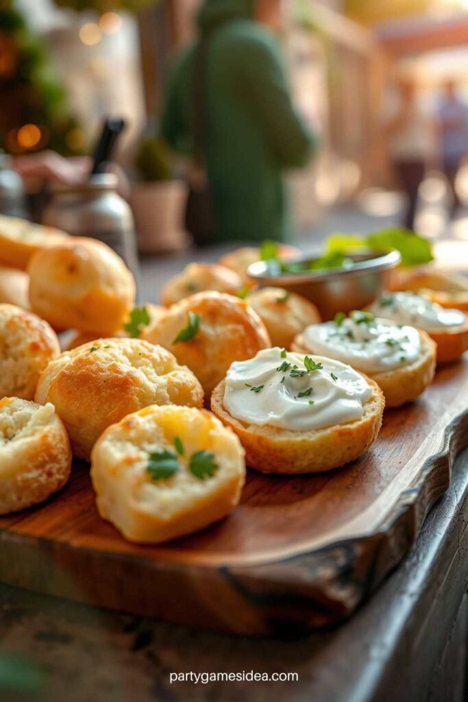 Irish Soda Bread Bites with Cheese Spread