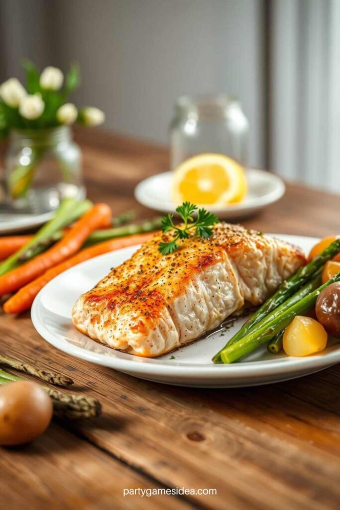 Lemon Garlic Roasted Salmon