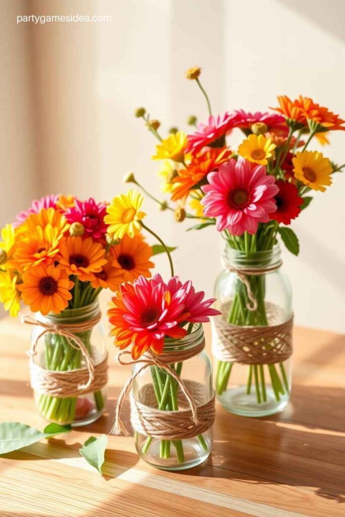 Mason Jar Flower Vases