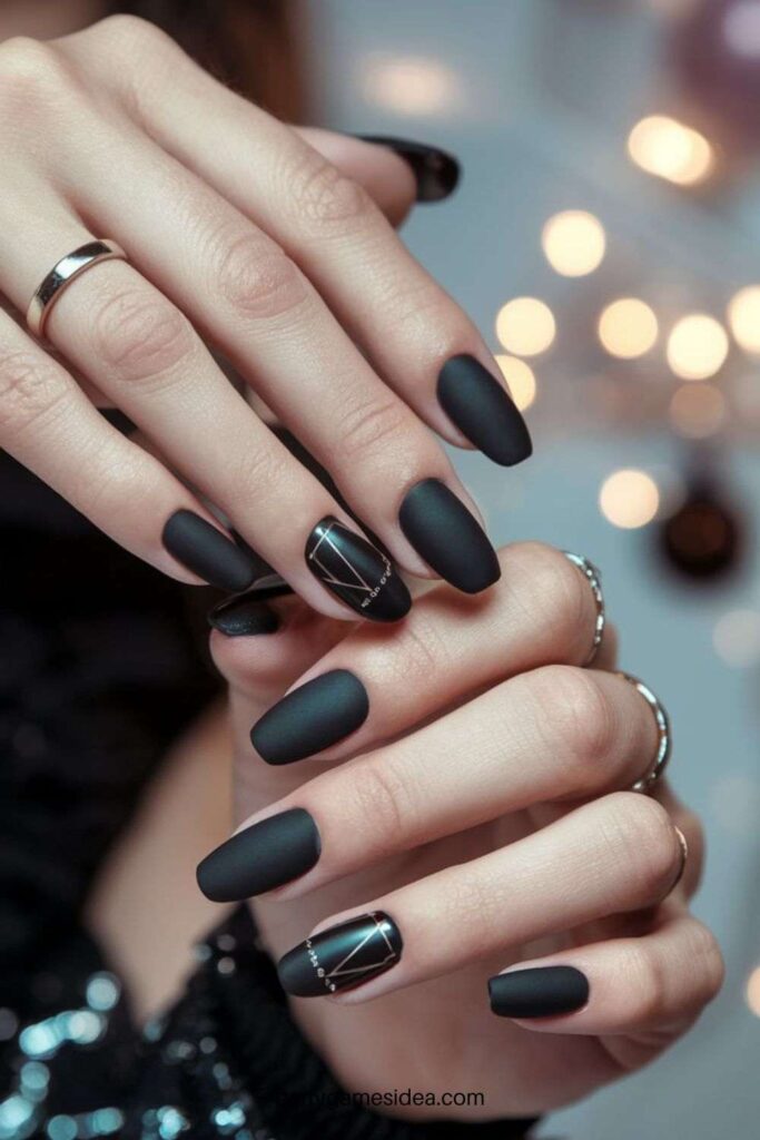 Matte Black Nails