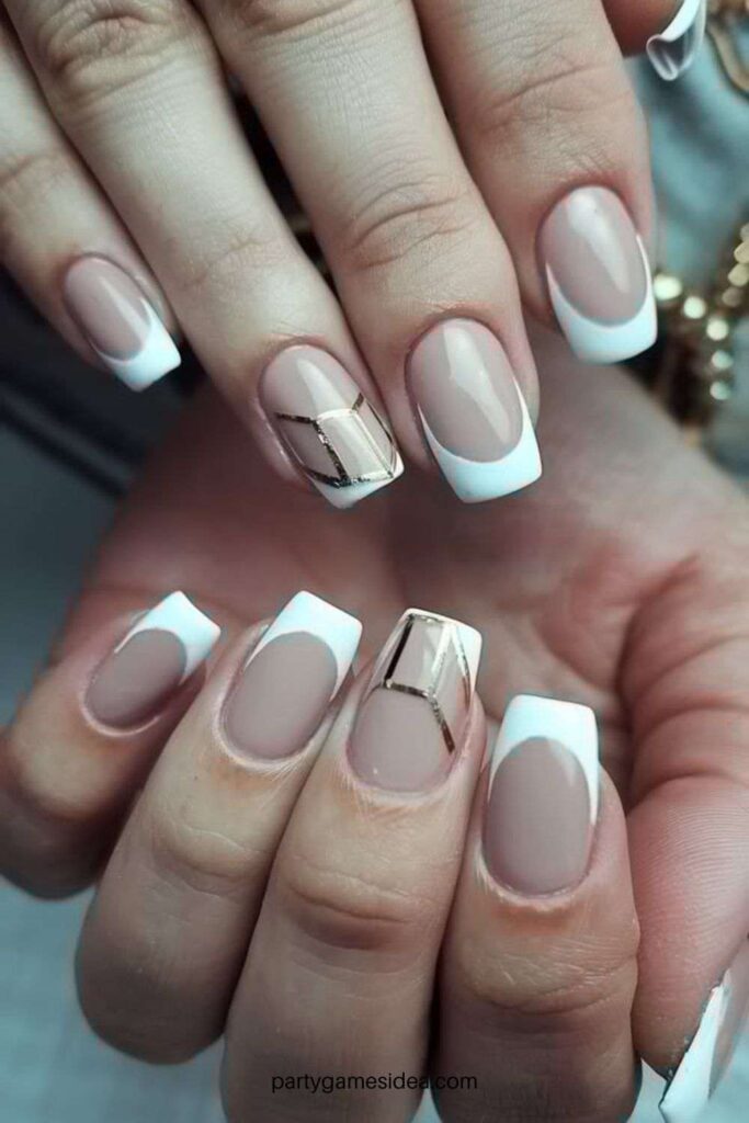 Matte French Tip Nails