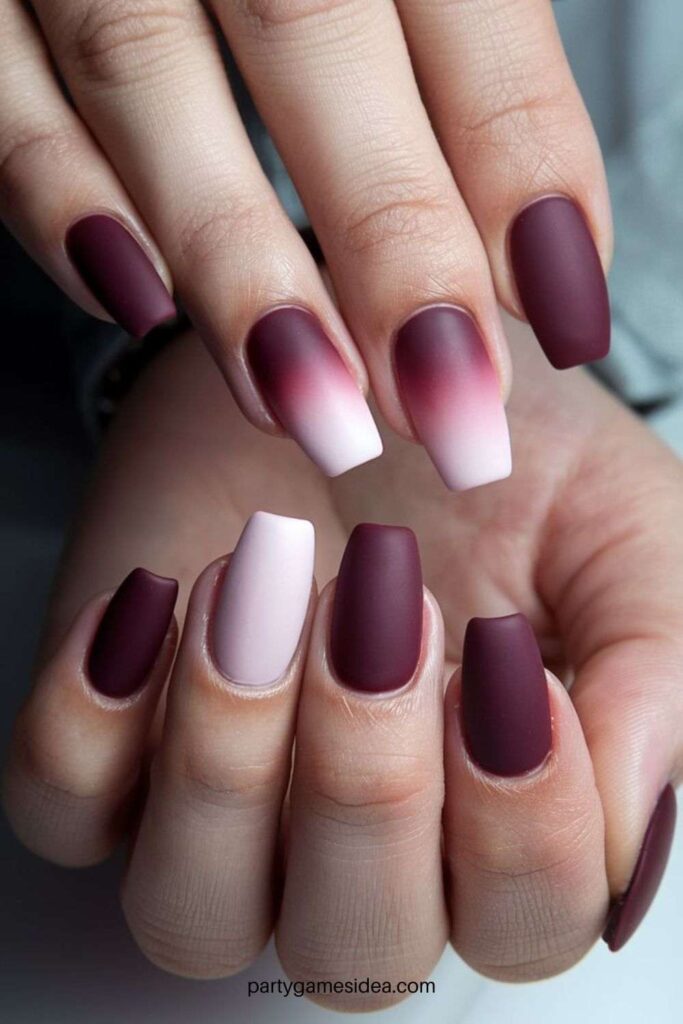 Matte Ombre Nails