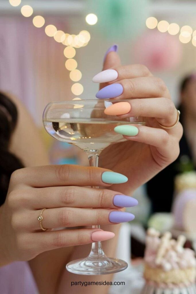 Matte Pastel Nails