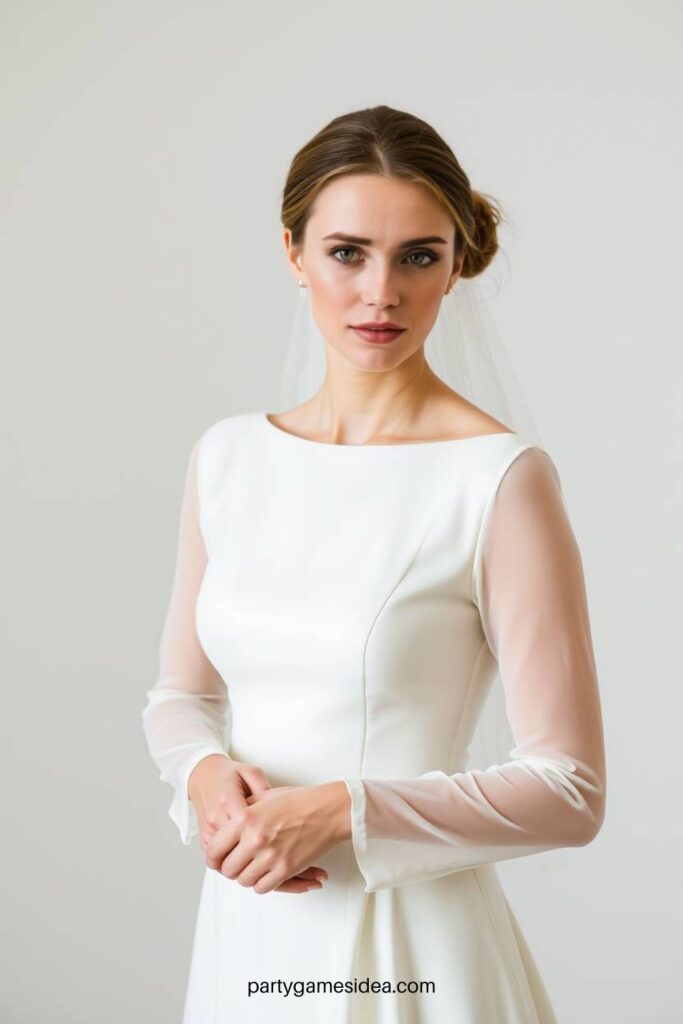 Minimalist Long Sleeve Wedding Dresses