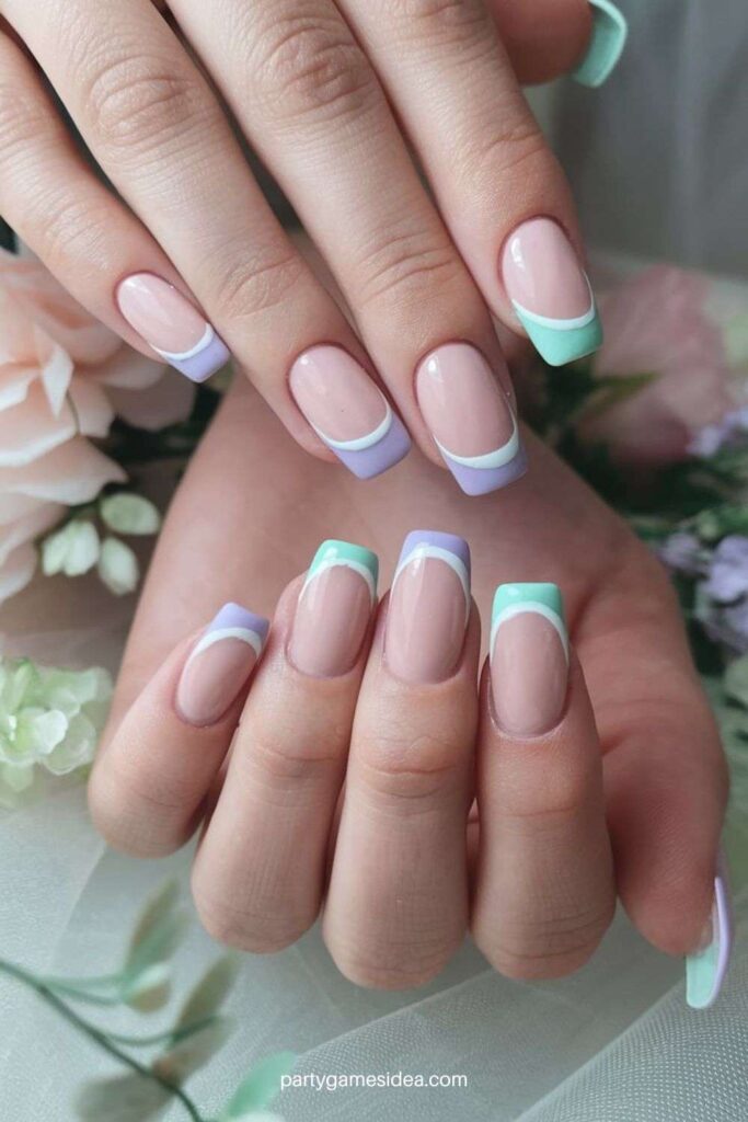 Pastel French Tips