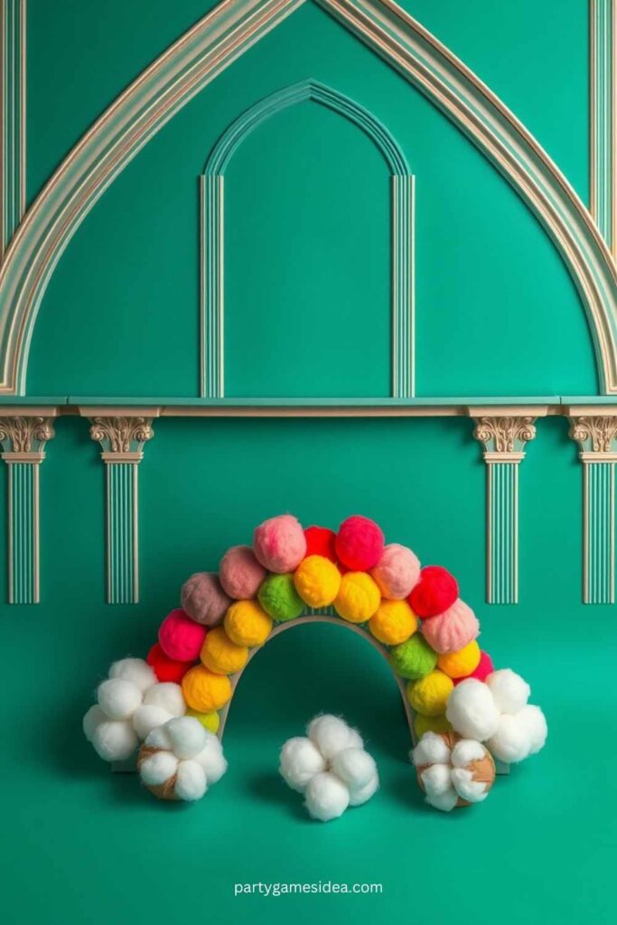 Rainbow Craft with Cotton Balls