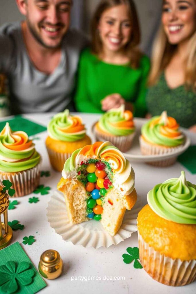 Rainbow Surprise Cupcakes