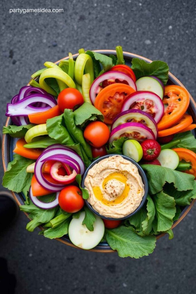 Spring Veggie Platter with Hummus