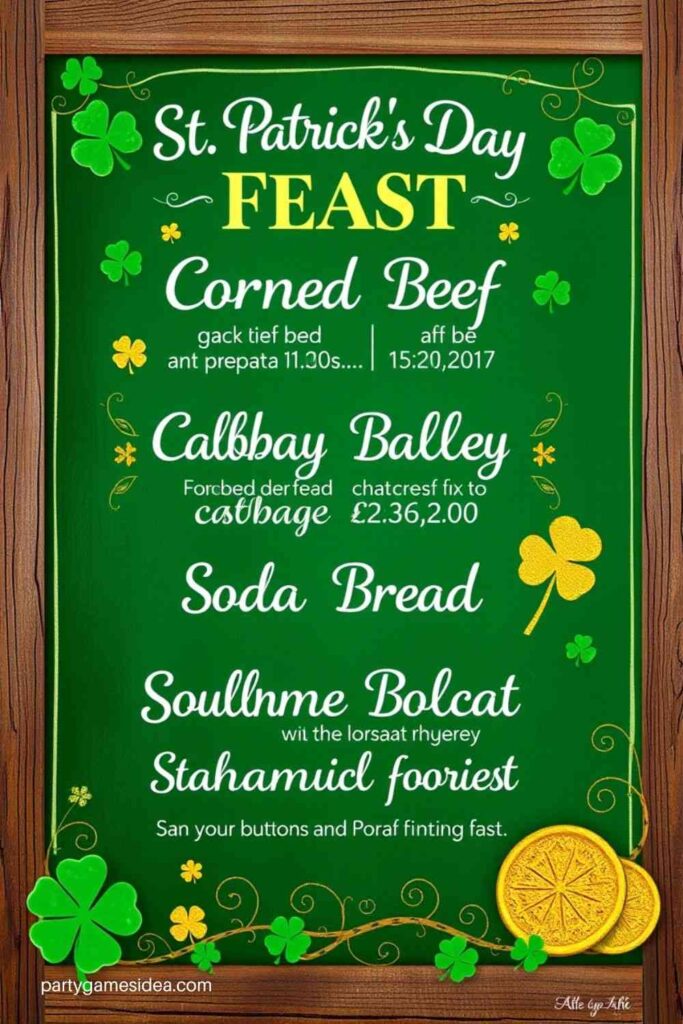 St. Patrick’s Day Menu