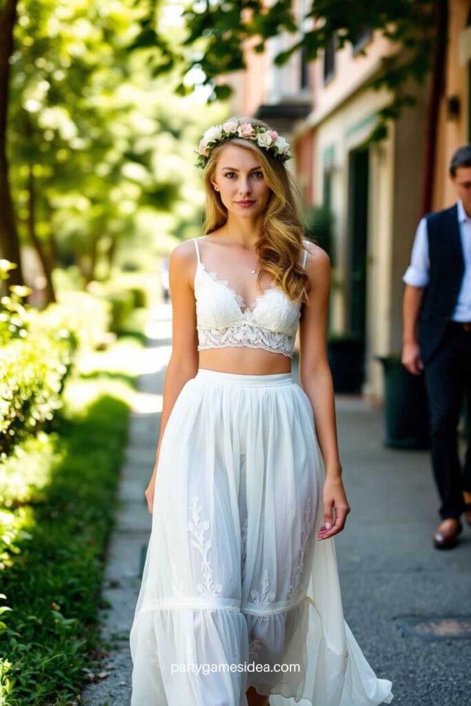 Two-Piece Boho Wedding Dresses