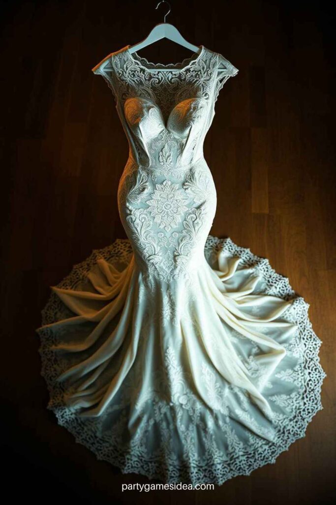 Vintage Lace Mermaid Wedding Dress