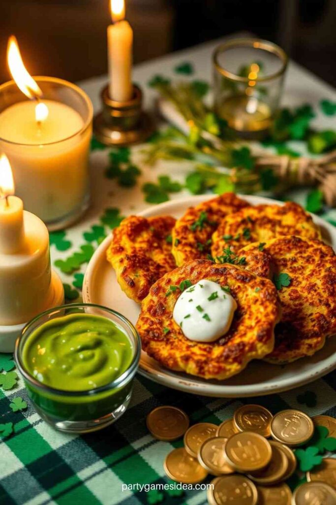 Zucchini Fritters with Green Herb Dip