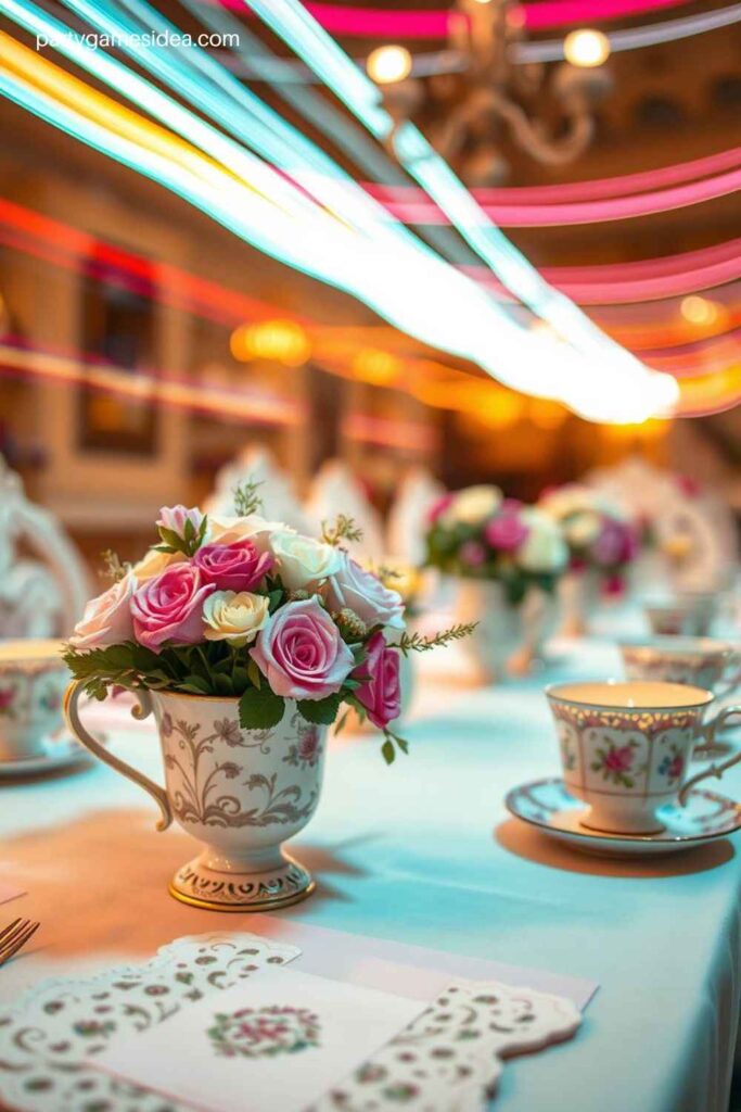 Vintage Teacup Centerpieces